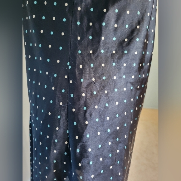 Vntg Nine & Company Polka-dot Satin Dress Size Small - Picture 4 of 10